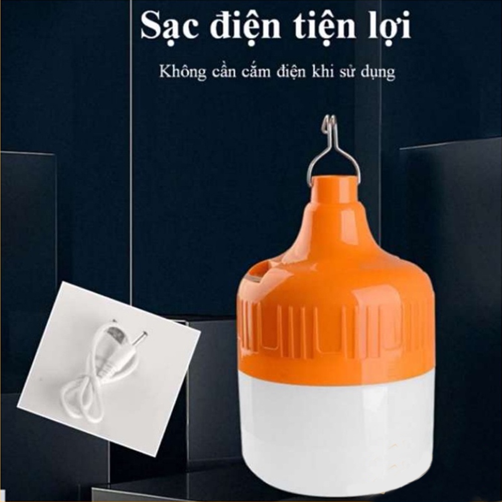 Bóng Đèn Trụ Sạc Tích Điện Led V51 Móc Treo - Sáng Liên Tục 5 đến 10h - Bóng Trụ Led Tích Điện
