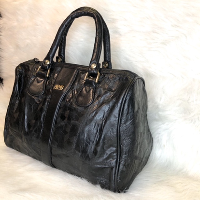 Túi trống,da thật ghép,sz:30*20