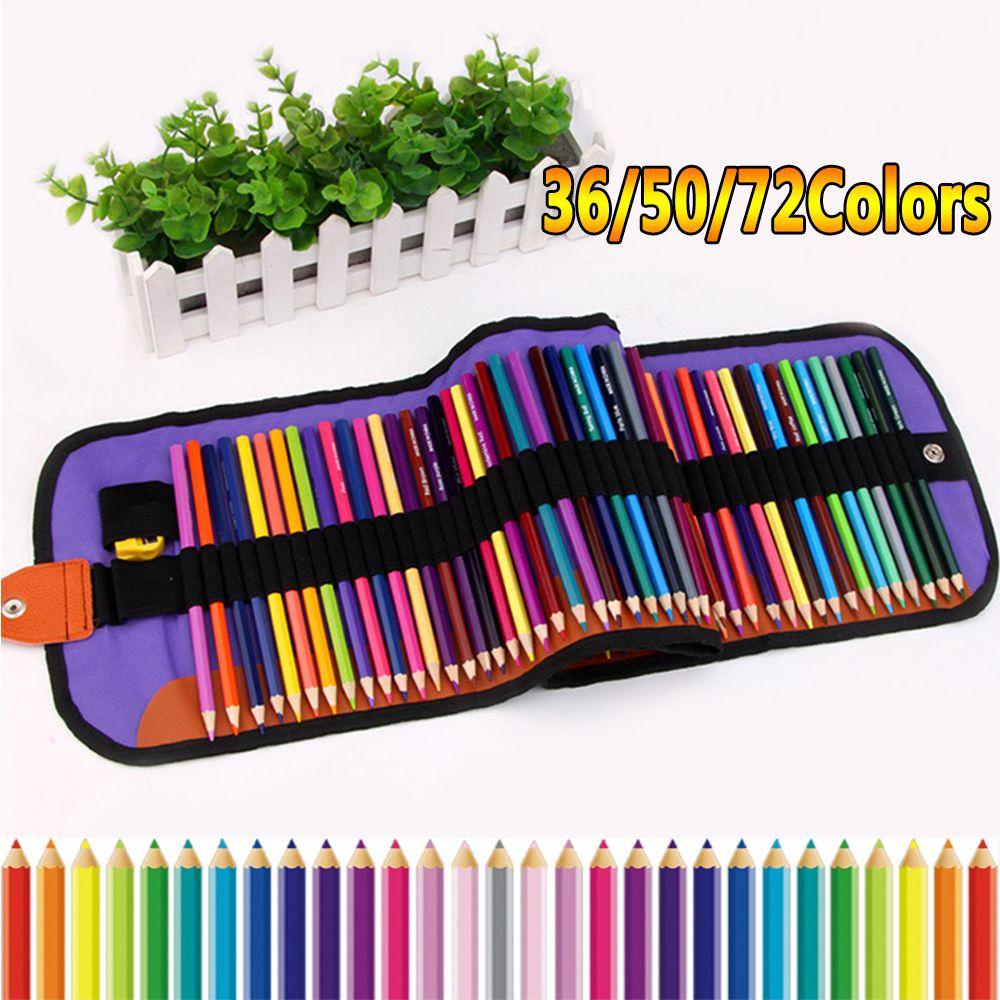 Hộp 36 / 50 / 72 Bút Chì Màu Vỏ Gỗ Tự Nhiên Không Độc Hại