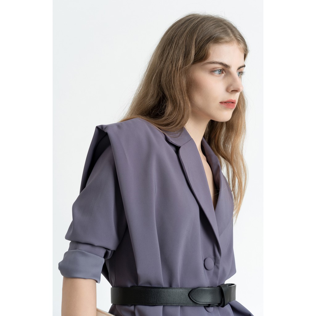 Áo khoác nữ KHÂU BY CQ màu tím nhạt Margaret Vest