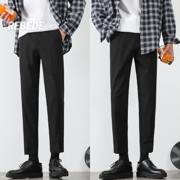 Quần tây nam Hàn Quốc (Com bo 2 quần) dáng ôm suôn, vải Tuyết Mưa co giãn | BigBuy360 - bigbuy360.vn