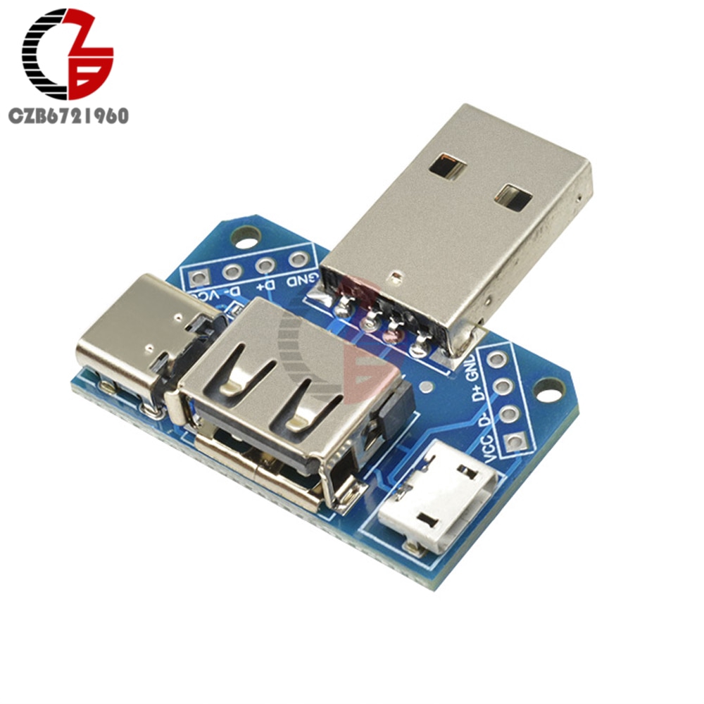 Đầu USB 5V chuyển đổi Type-c sang Micro USB sang 2.54mm 4P mô đun XY-USB4 | BigBuy360 - bigbuy360.vn