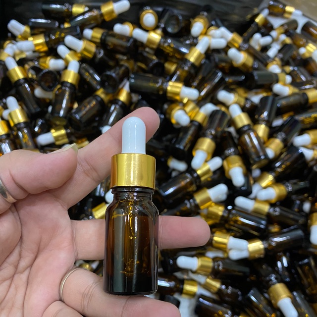 Combor 10 chai chiết 10ml nâu nút bóp