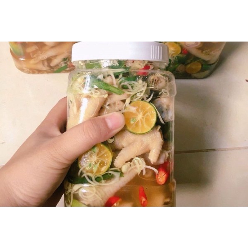 chân gà rút xương ngâm sả tắc 1kg hộp 14 chân ( Ship hoả tốc HCM)