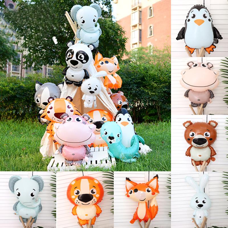 Cartoon Helium Balloon Jungle Jungle Raccoon Hedgehog Party Party Trang Trí động Vật Balloon