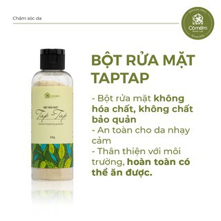 Bột Rửa Mặt Cho Bà Bầu - Bột Rửa Mặt Taptap Giảm Mụn Ẩn Mụn Đầu Đen Cỏ mềm