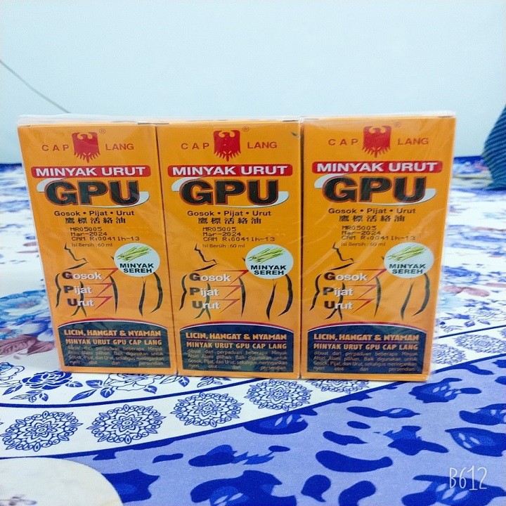 Dầu GPU - COMBO 12 CHAI DẦU NÓNG GỪNG GPU 60ML INDONESIA