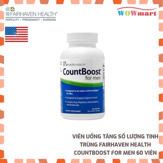 Viên uống tăng số lượng tinh trùng Fairhaven Health CountBoost For Men 60 viên