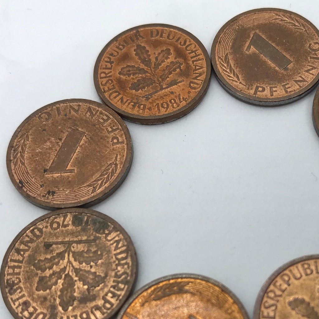 Đồng Xu Lưu Niệm 1 PFENNIG May Mắn Của Đức