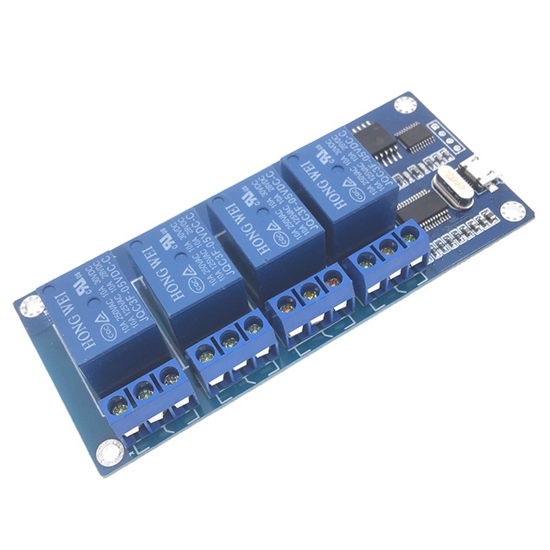 Mô Đun Rơ Le Điều Khiển 4 Kênh 5V 4 Chiều Giao Diện USB Tiện Dụng Chất Lượng Cao