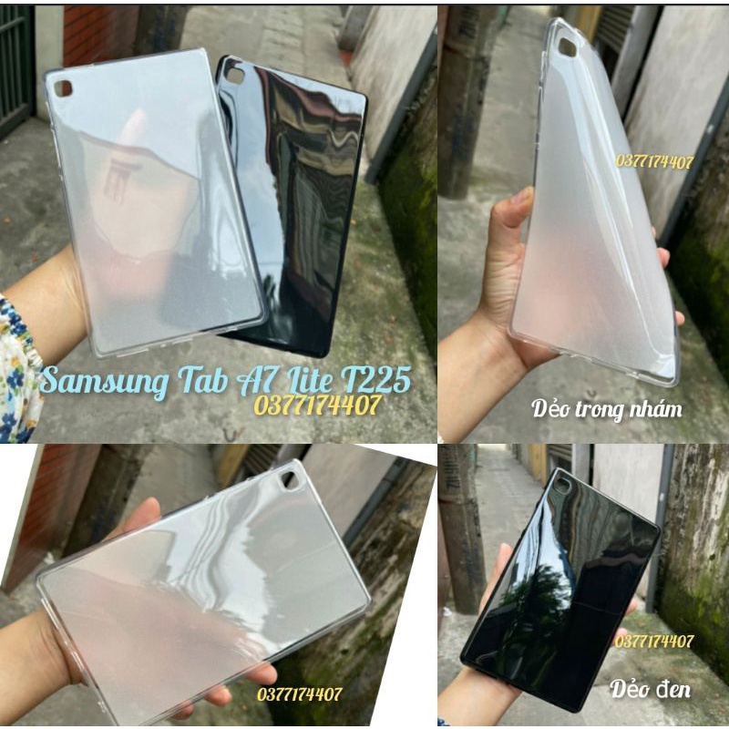 Ốp lưng dẻo cho Samsung Tab A7 8.7inch T220, T225 silicon trong nhám, silicon màu đen chống bẩn