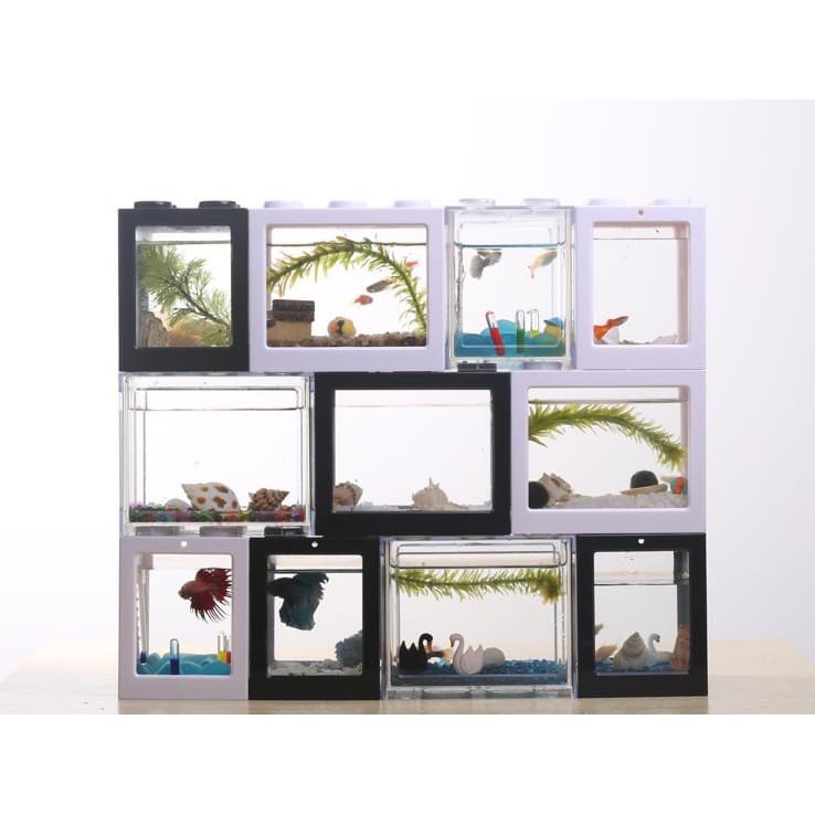 🐠FREE SHIP🐠Hồ cá mini để bàn lắp ráp lego thời thượng