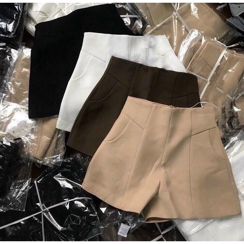 Quần Short Đùi Nữ Cặp Cao Chất Tuyết Mưa túi hộp, khoá, cúc