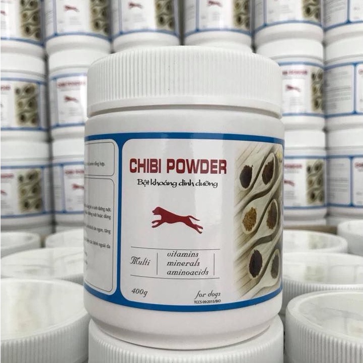 Chibi Powder 400gr - Bột khoáng dinh dưỡng chuyên tăng cân, tăng cơ, tăng hấp thụ cho thú cưng chó mèo