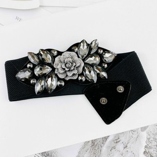 Đai nịt đầm hoa đá sang chảnh