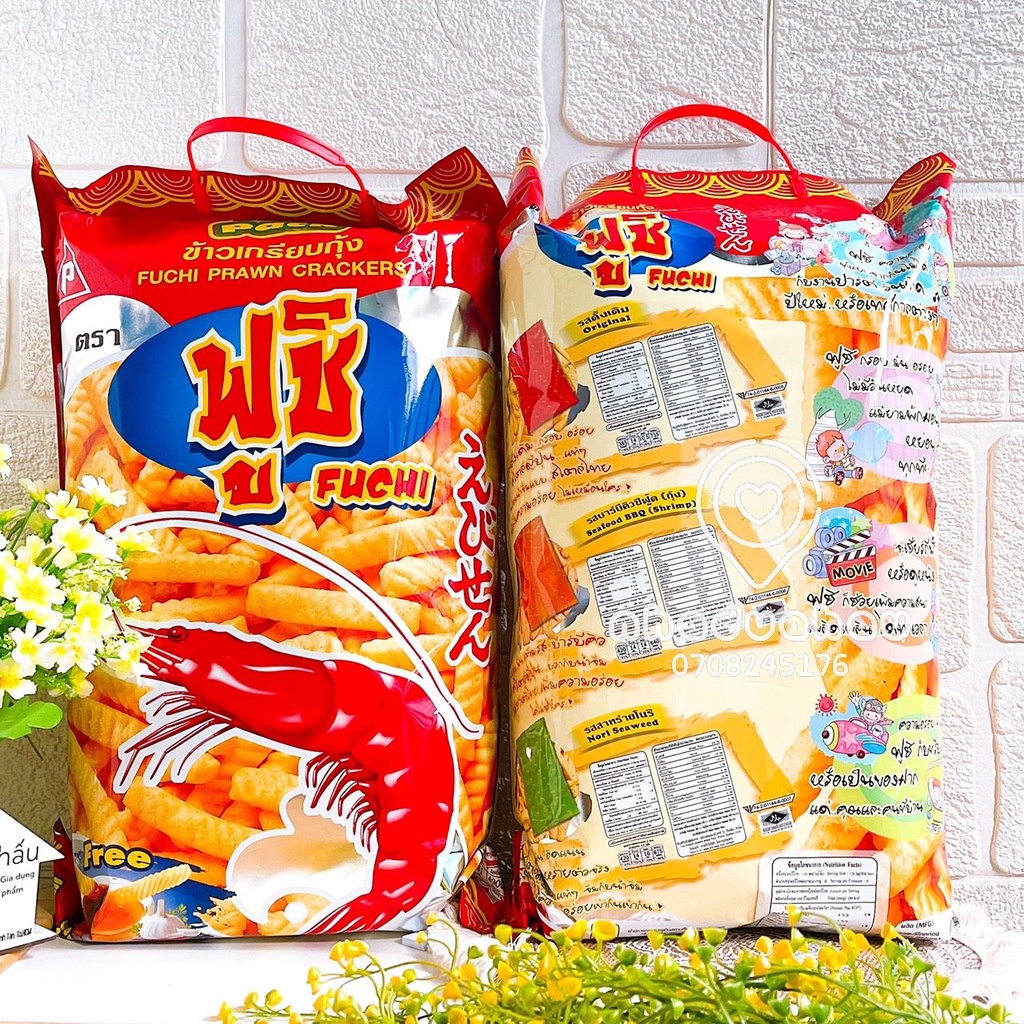 Một gói bánh snack/ Bim Bim Tôm/ Mực/ Bắp Khổng Lồ Thái Lan Fuchi (6 gói Nhỏ/1 bịch lớn)