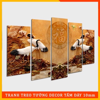 Tranh ghép bộ dán tường Giả ngọc NB04- Tranh đồng hồ 3D trang trí phòng khách, kèm băng dính xốp