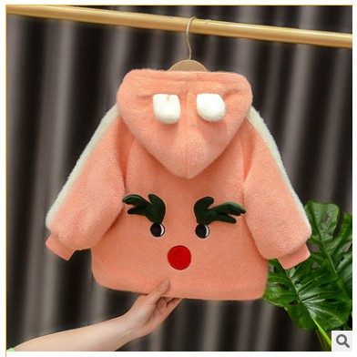 áo khoác dạ lót lông dày ấm cho bé gái 2021