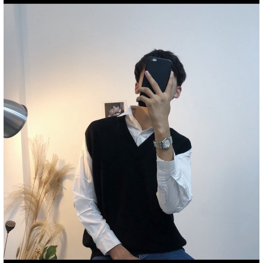 Áo Blazer áo gi lê màu đen phối áo thun áo sơ mi chất TOP TRENDING