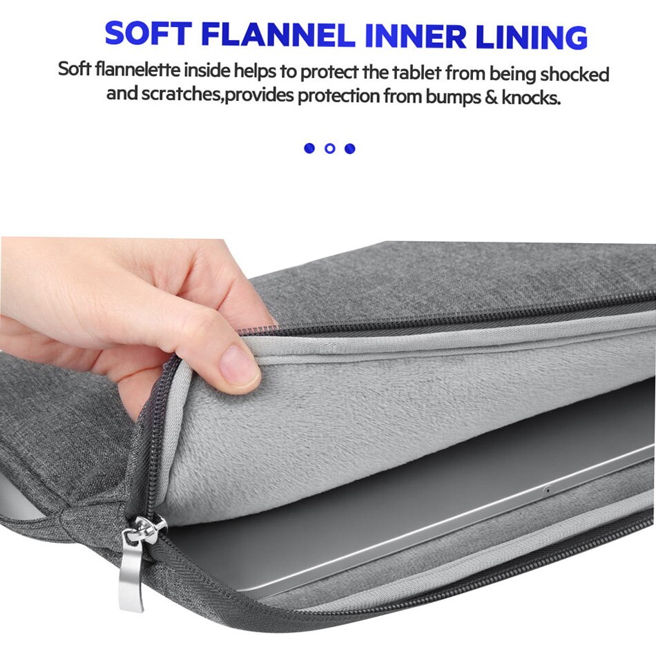 Túi đựng máy tính bảng có khóa kéo thích hợp cho ipad 2 3 4 10.2 9th gen/ipad pro 12.9 11 2020 10.5 9.7 air 4 3 2 2021