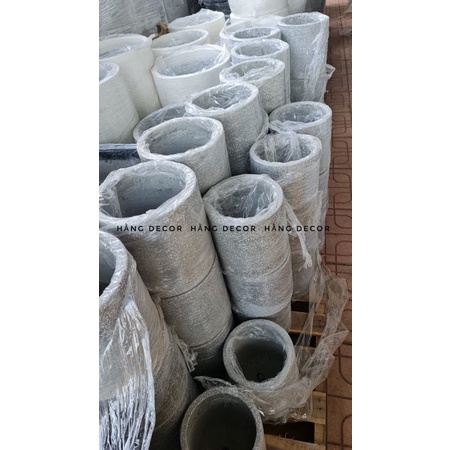 Chậu xi măng vuông, trụ hằng decor