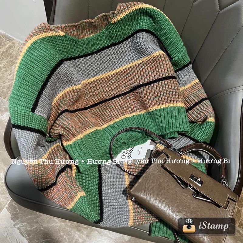 ÁO LEN CRT KẺ XANH HÀNG QC