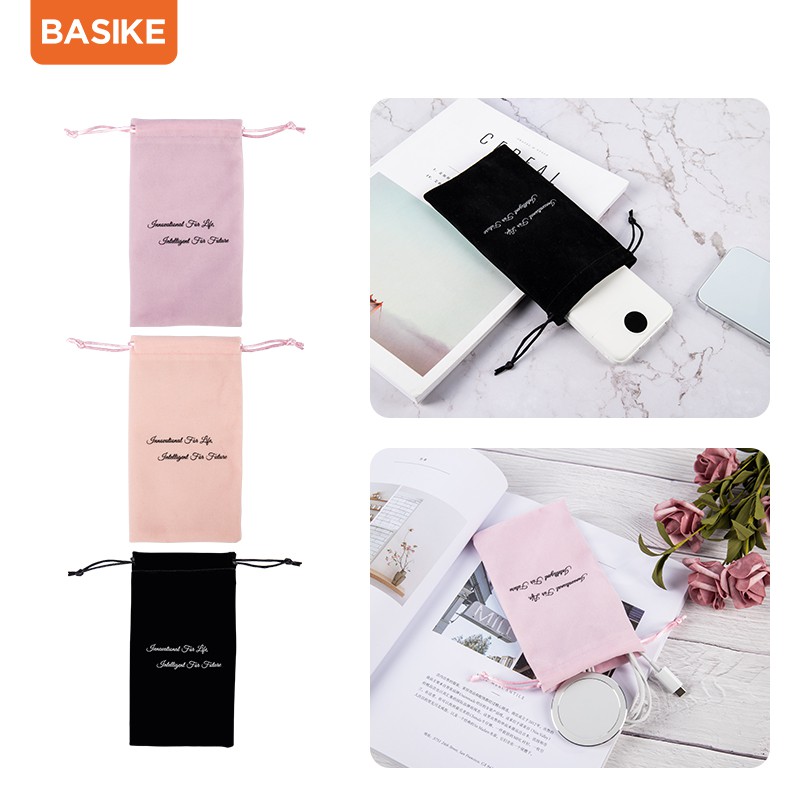 Túi Đựng Đồ BASIKE-C08 Cotton Phối Vải Nhung Sức Chứa Lớn