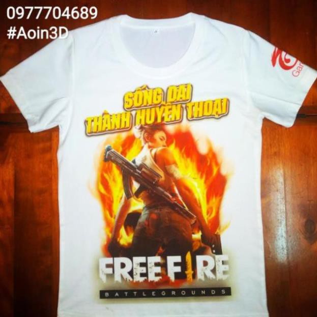 (SALE) HÓT - SALE  Áo Free Fire Garena - FF2 Aoin3D áo cực chất