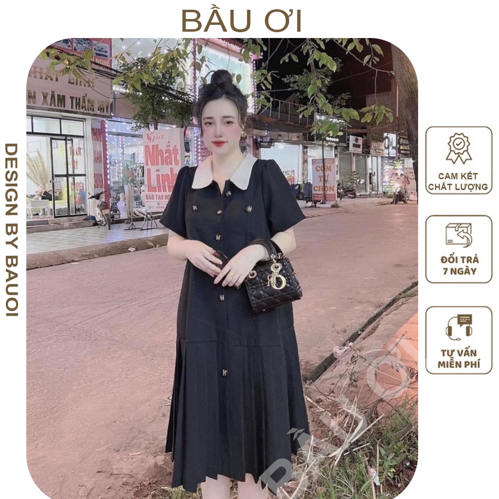 [MẪU MỚI V99] ĐẦM BẦU THIẾT KẾ THỜI TRANG CÔNG SỞ MẶC ĐƯỢC SAU SINH FREE SIZE ĐẾN 75 KG - VÁY  BẦU BABYDOLL ĐẸP