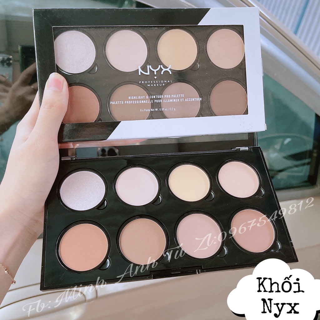 Bảng Tạo Khối &amp; Hightlight NYX 8 Ô 2.7g [Chính Hãng]