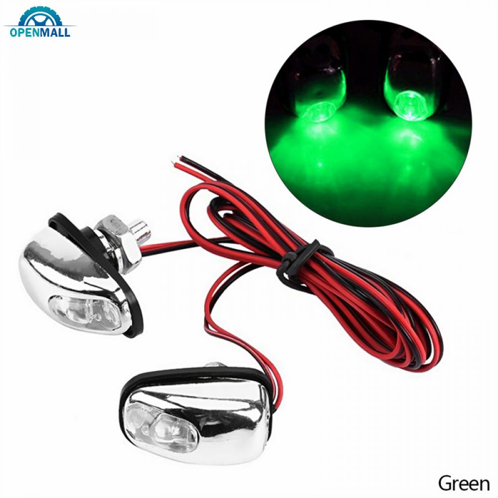 2 Vòi Phun Nước Rửa Kính Chắn Gió Có Đèn LED Cho Xe Hơi