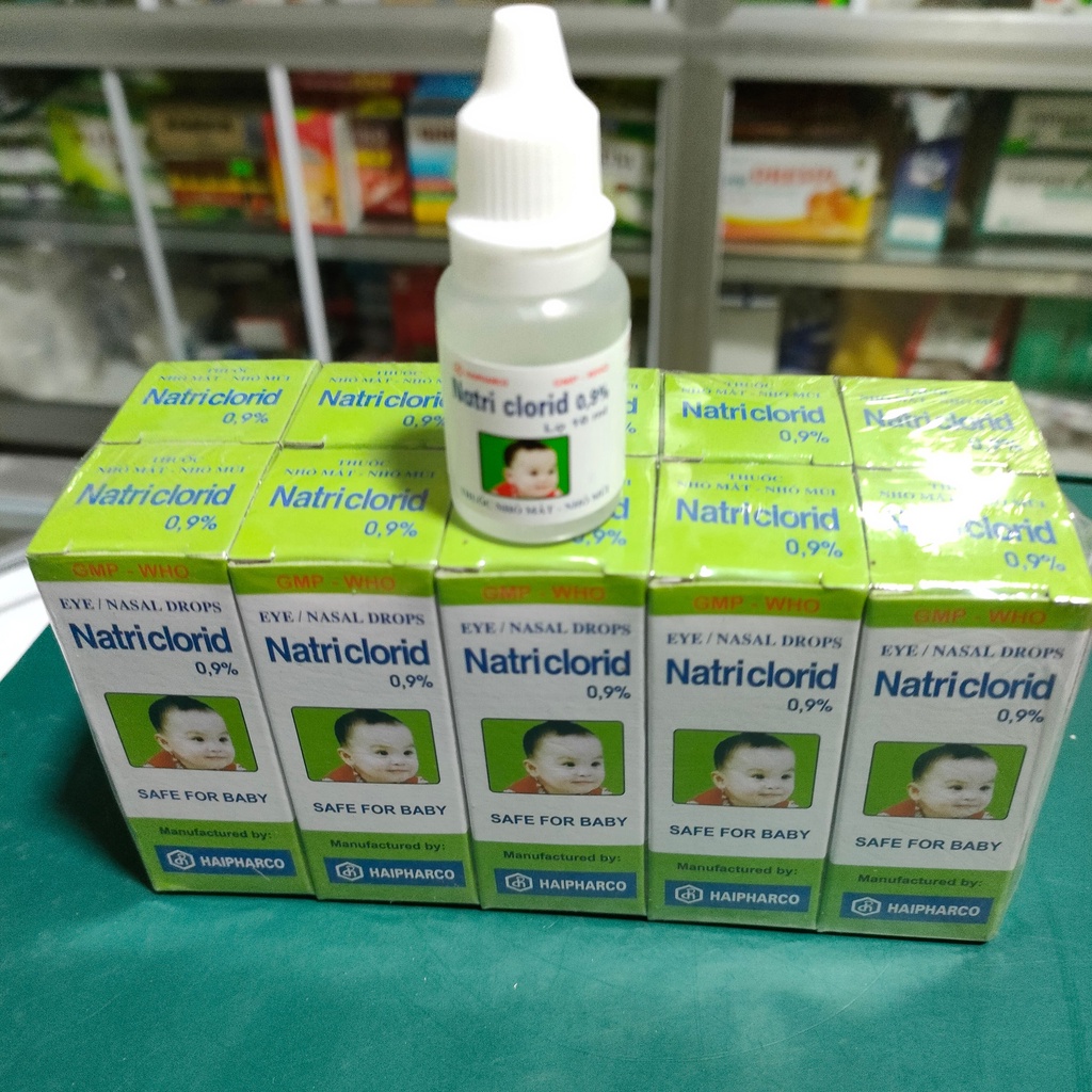 LỐC 10 LỌ NƯỚC NHỎ MẮT MŨI NATRI CLORID HẢI PHÒNG