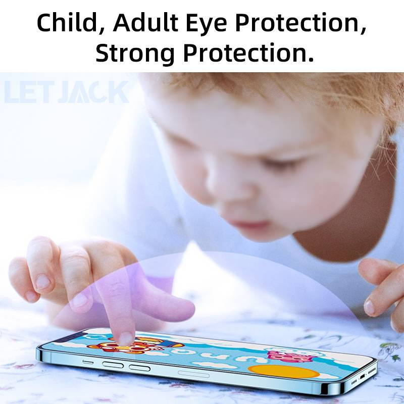 Kính cường lực bảo vệ toàn màn hình chống ánh sáng xanh thích hợp cho IPhone 11 12 Pro Max 7 8 Plus X XS Max XR SE 2020