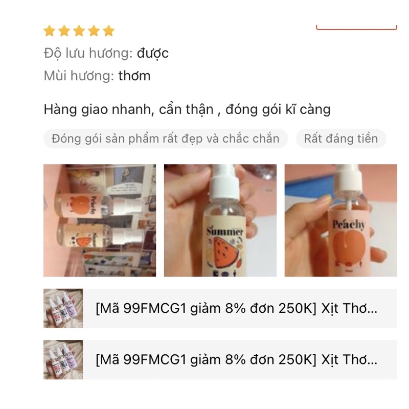 Xịt Vải Quần Áo Bodymist Fabric Perfume Hot Trend Tik Tok 50ml