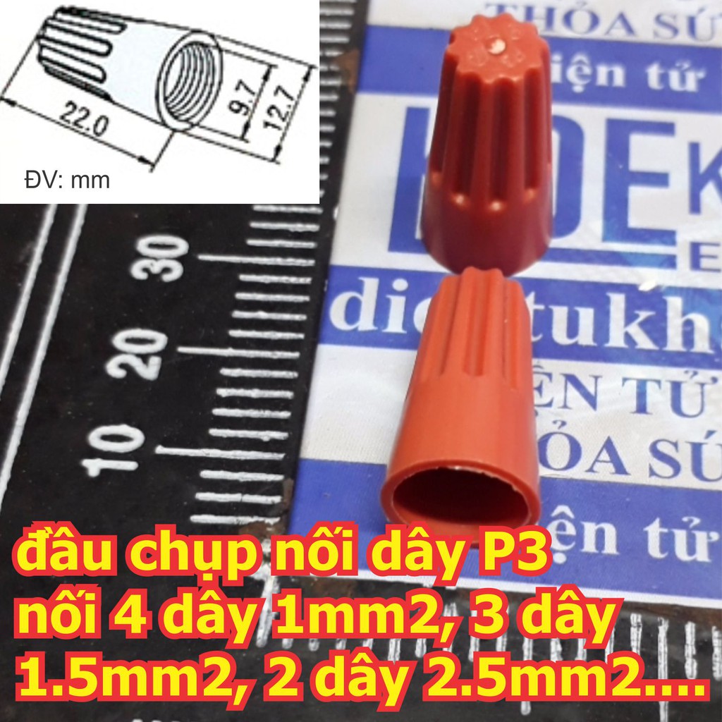 đầu chụp nhựa nối dây điện nhanh chóng, không dùng băng keo P1/P2/P3/P4 kde4027