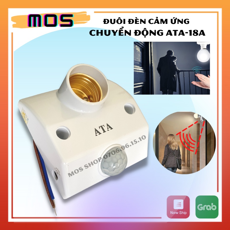 [Bh 1 đổi 1 ] Đuôi đèn cảm ứng chuyển động ATA- Mos Shop