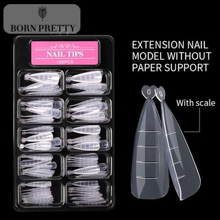 BORN PRETTY Set 100 khuôn hỗ trợ làm móng tay giả nối dài