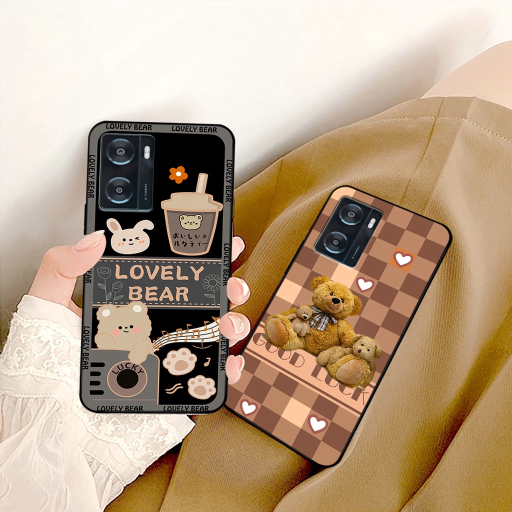 Ốp lưng Oppo A57 2022 in hình gấu bear dễ thương, bền đẹp