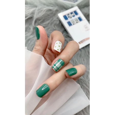 NailBox 91 GREEN - {Sẵn Keo sau móng} - HỘP 30 MÓNG DÁN CAO CẤP GODDEED BỘ SƯU TẬP MÓNG DÁN CAO CẤP