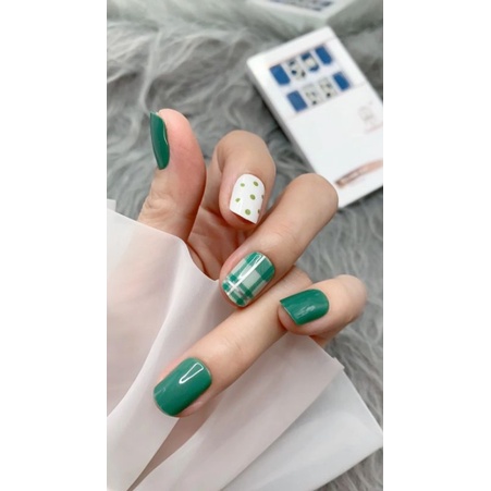 NailBox 91 GREEN - {Sẵn Keo sau móng} - HỘP 30 MÓNG DÁN CAO CẤP GODDEED BỘ SƯU TẬP MÓNG DÁN CAO CẤP