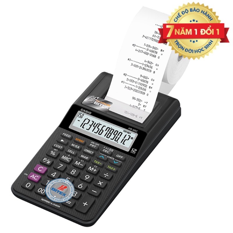 Máy tính in giấy Casio HR-8RC Chính Hãng