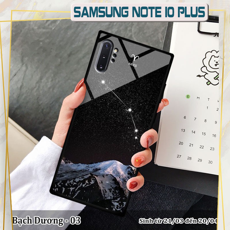 Ốp lưng kính Samsung Galaxy Note 10 Plus -cung hoàng đạo