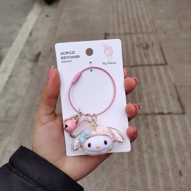 [Ảnh Thật] BST Sanrio Miniso - Móc khoá trong suốt hình Cinnamoroll My Melody Pompompurin Hello Kitty