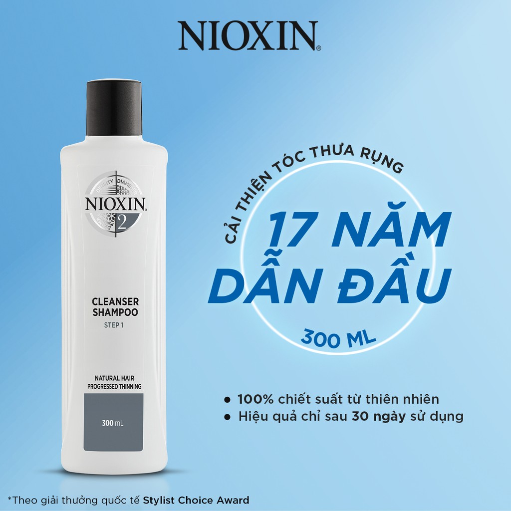 Dầu Gội Nioxin chống rụng tóc, kích thích mọc và bảo vệ tóc khỏi hư tổn Shampoo Natural Hair 300ml /1000ml