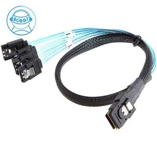 Dây cáp sas 36pin đầu đực sang 4 sata 7pin mini sas post / controller sang 4 sata 0.5m