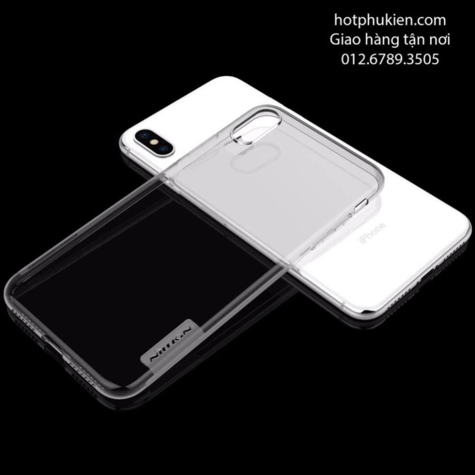 [BH 1 ĐỔI 1] Ốp lưng dẻo iPhone XS MAX (6.5 inch) Nillkin mỏng 0.6 mm (Trong Suốt) - Phân phối HotPhuKien