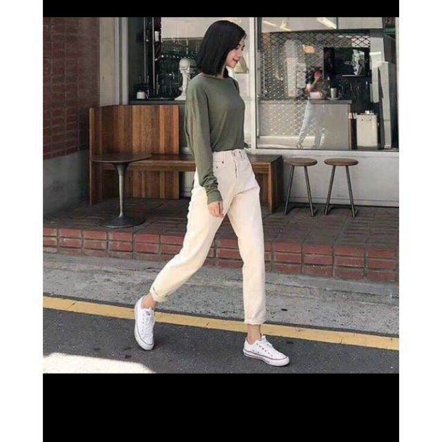 Quần be dáng xinh