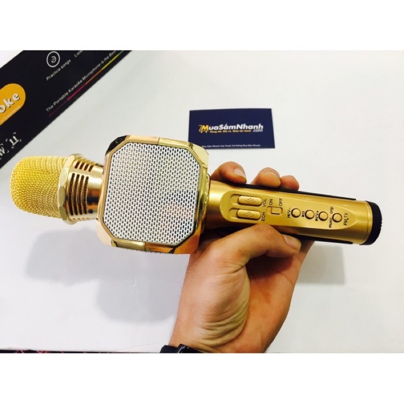 Micro karaoke Bluetooth SD10 có sẵn loa âm thanh cực hay mic hút âm tốt