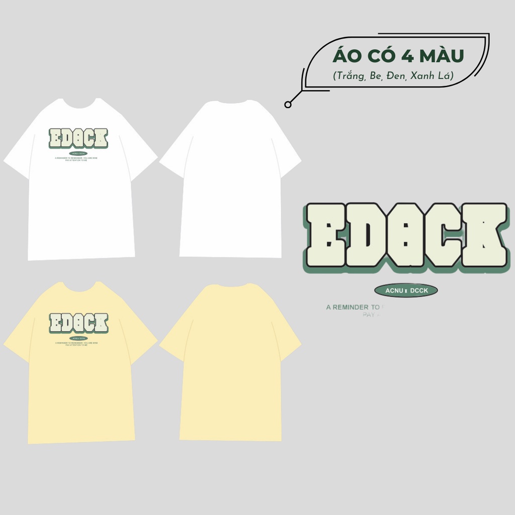 Áo Thun Tay Lỡ Chữ EDBCK 100% Cotton, Áo Phông Rộng Mẫu Mới 2022 𝘽𝙮.𝘾𝙖𝙢𝙘𝙖𝙢 | BigBuy360 - bigbuy360.vn
