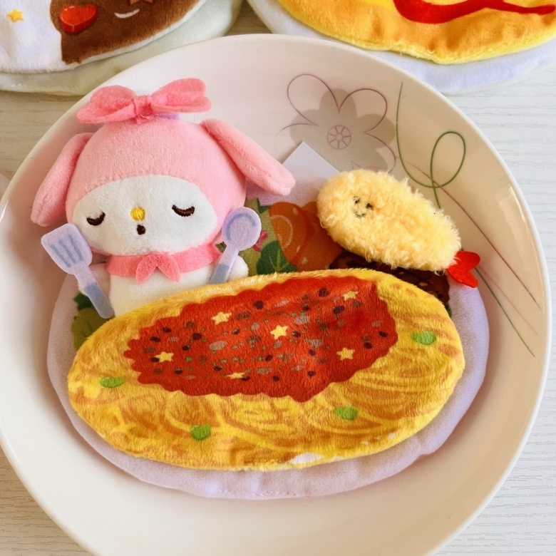 Đồ chơi nhồi bông Hình Đầu Bếp Sanrio Kuromi Hello Kitty Cinnamoroll